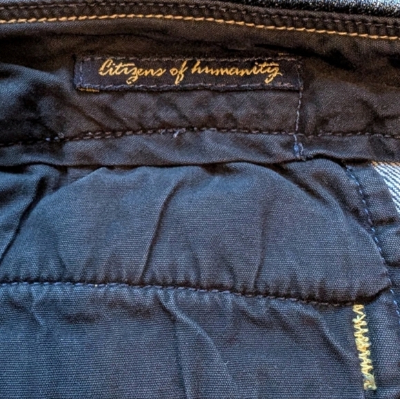 Citizens of Humanity Denim Micro Mini Skirt Y2K Vintage Women 32 Low Rise Blue - Picture 9 of 16